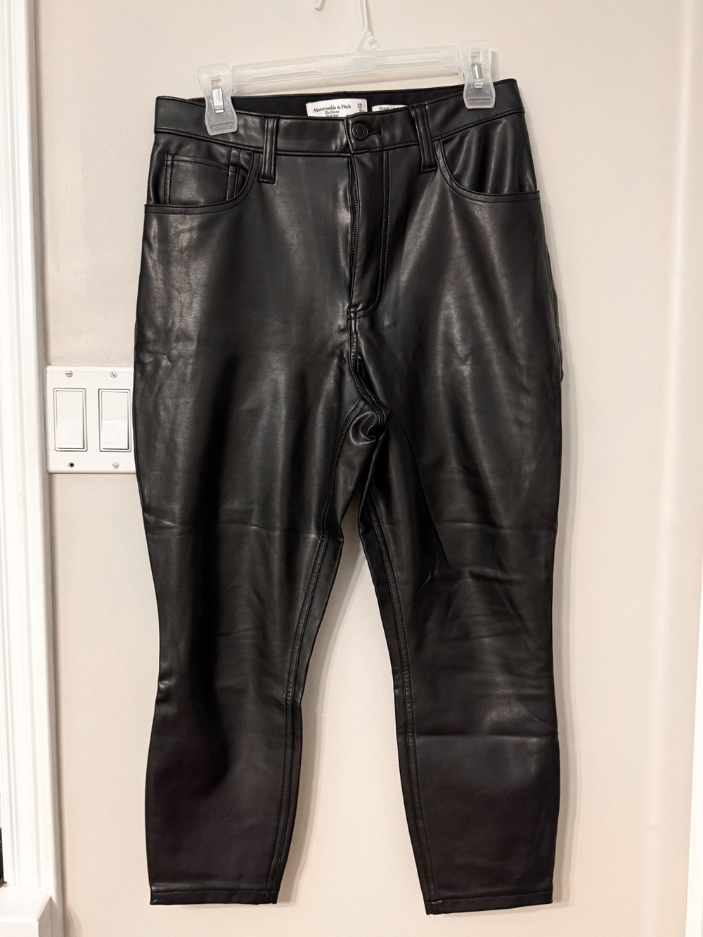 Abercrombie & Fitch Skinny Black Faux Leather Jeggings
